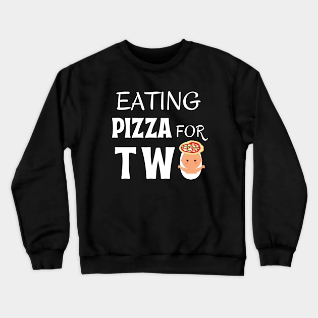 Eating pizza for two Crewneck Sweatshirt by Tecnofa